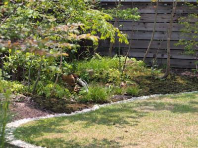 優しい起伏の植栽スペース 優しい植栽スペース|能代市の造園、庭づくり